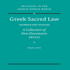 Greek Sacred Law Greek Sacred Law